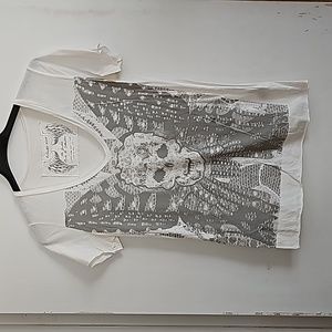 Skull with Butterfly Wings T